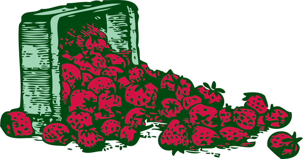 Strawberries Clipart By Johnny Automatic - Basket Of Strawberries Mugs (1424x750)