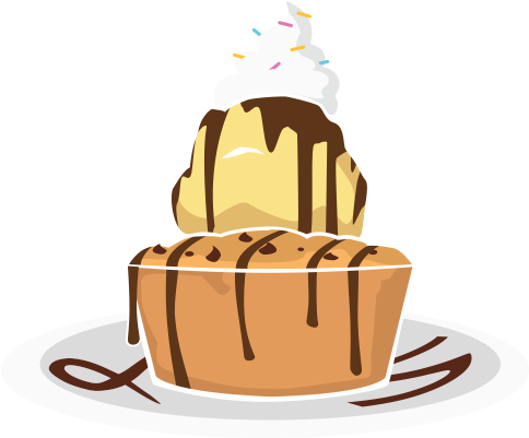 Cookie Spin Cookie Pie Sundae - Birthday Cake (513x421)