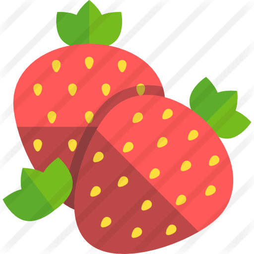 Strawberry - Fruit Flat Png (512x512)