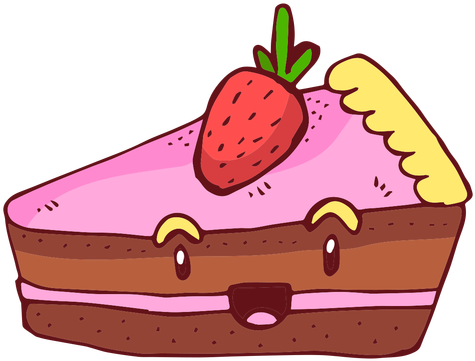 Strawberry Cake Character Cartoon Transparent Png - Strawberry Cream Cake (512x512)