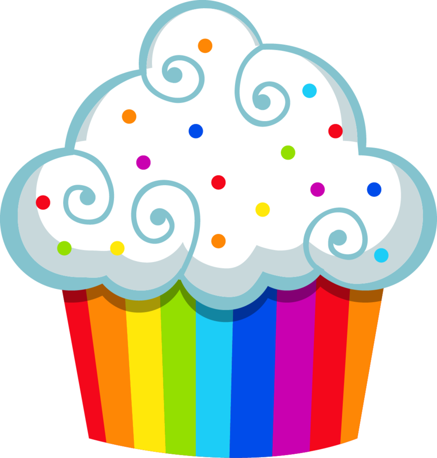 Rainbow Cake Clipart Cupcakes Cupcake Clip Art Pinterest - Rainbow Cupcake Clipart (859x900)
