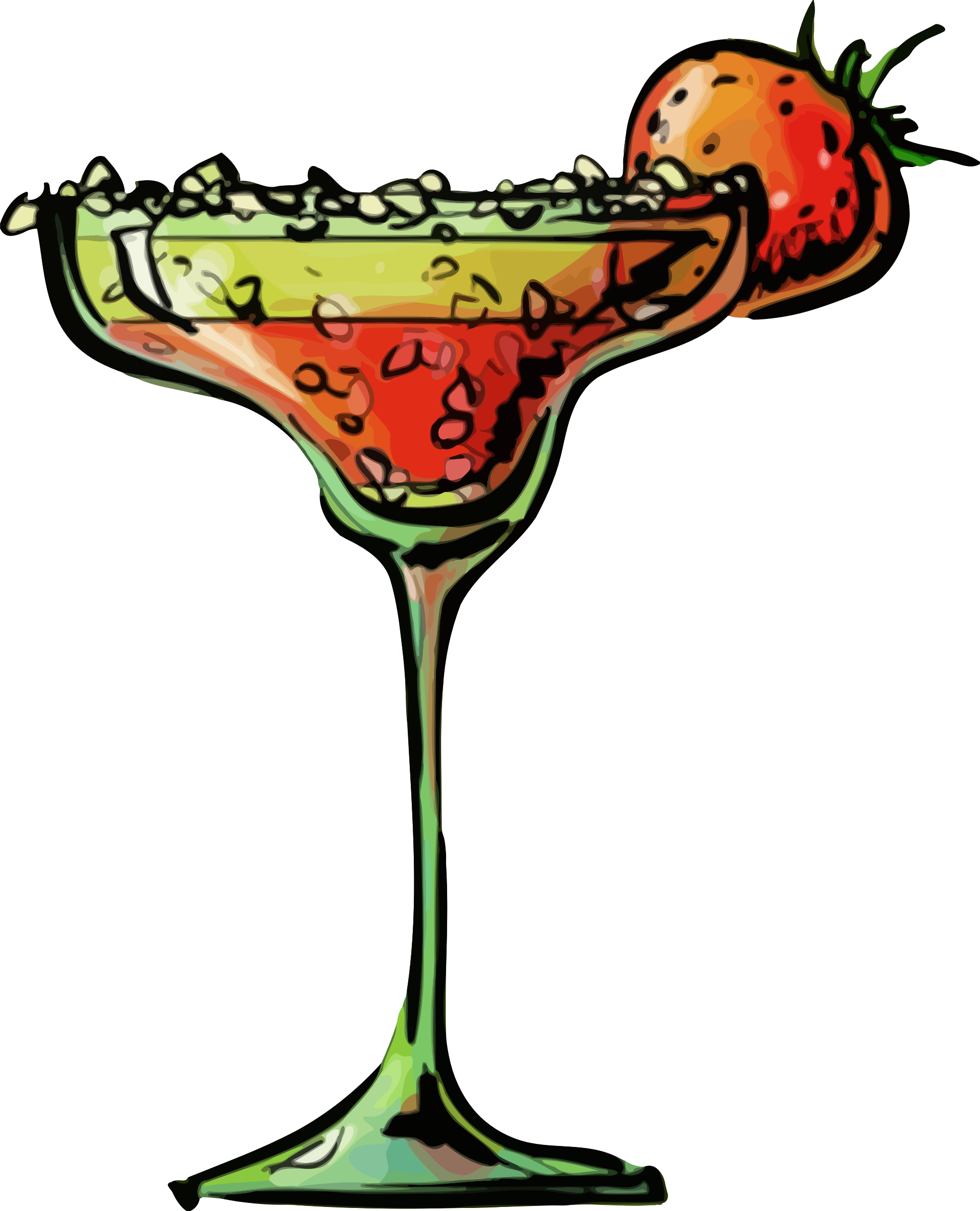 Big Image - Strawberry Daiquiri Clipart (1942x2400)