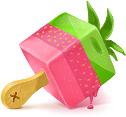 Strawberry Ice Cream Icons - Strawberry Ico (512x512)
