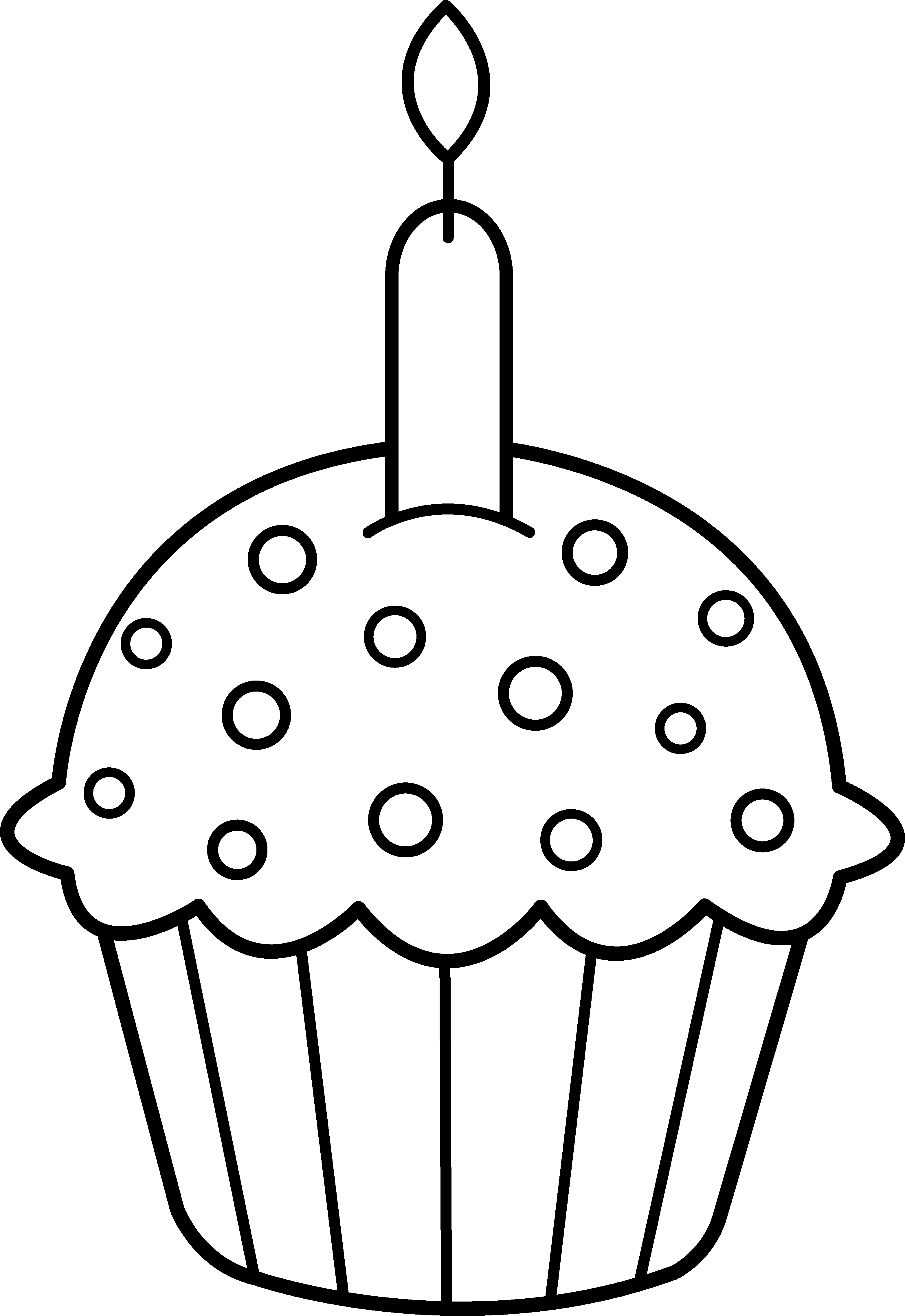 Free Clip Art Gift Ideas Clip Art, Free And Cricut - Cute Cupcake Coloring Pages (3127x4548)