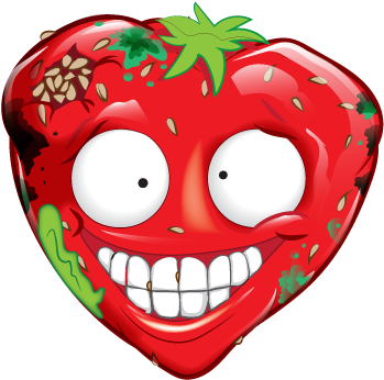 Sour Strawberry - Grossery Gang Series 2 Fungus Fruits (412x406)