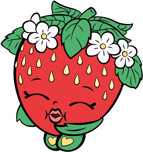 Shopkins Clip Art - Shopkins Characters Strawberry Kiss (486x518)