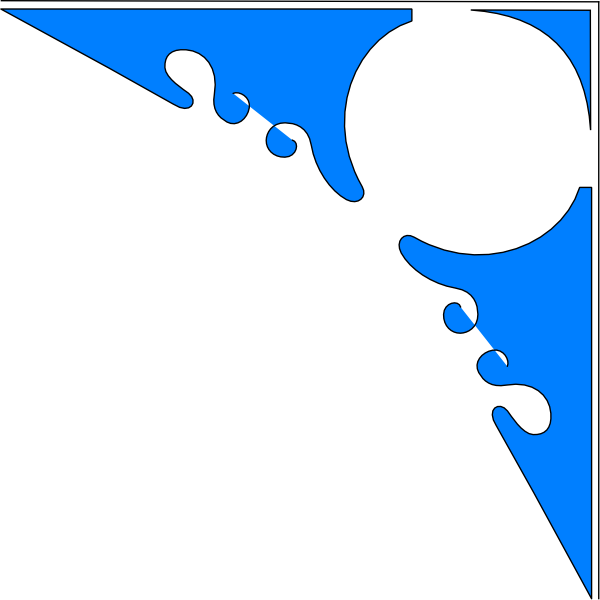 Corner Border Svg Clip Arts 600 X 600 Px - Certificate Corner Boarder Png (600x600)