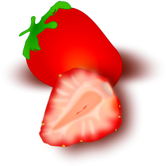 Similar Clip Art - Strawberry Slices Clipart (566x800)