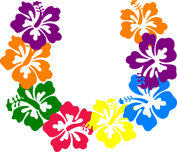 Hawaiian Flower Clip Art Borders Free Clipart Images - Flower Lei Clip Art (600x513)