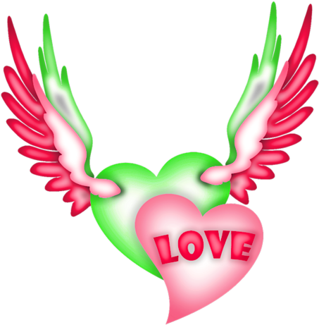 ✿lili@ - Corazones Con Alas Graficos (500x500)