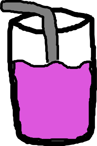 Strawberry Smoothie By Smartypuss Clip Art At Vector - Purple Cartoon Smoothie (396x599)