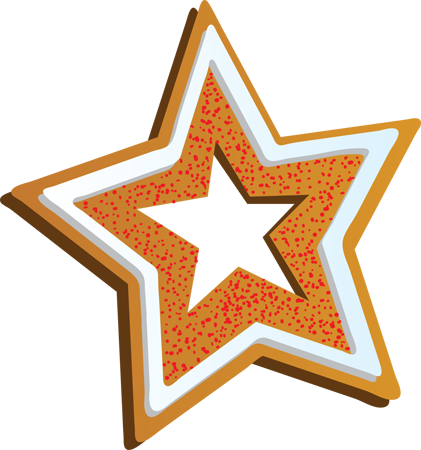 Track Clipart - Star Cookies Clipart (421x450)