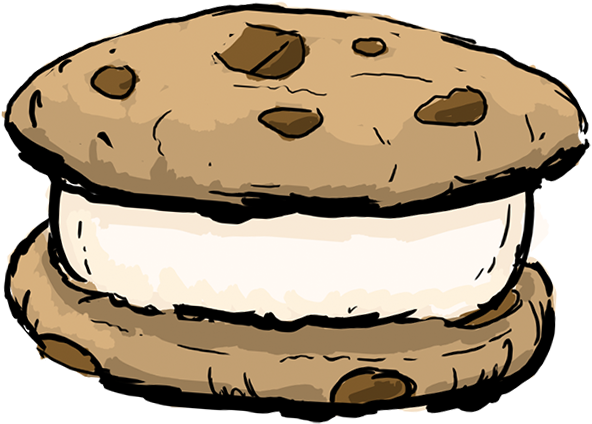 Ice Cream Sandwich - Sandwich Cookies (600x452)