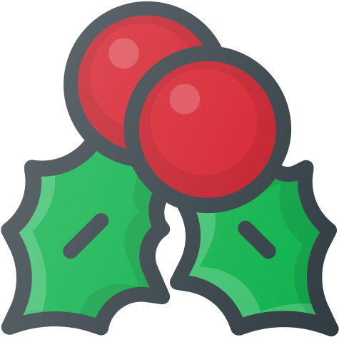 Free Color Christmas Icons - Christmas Mistletoe (512x512)
