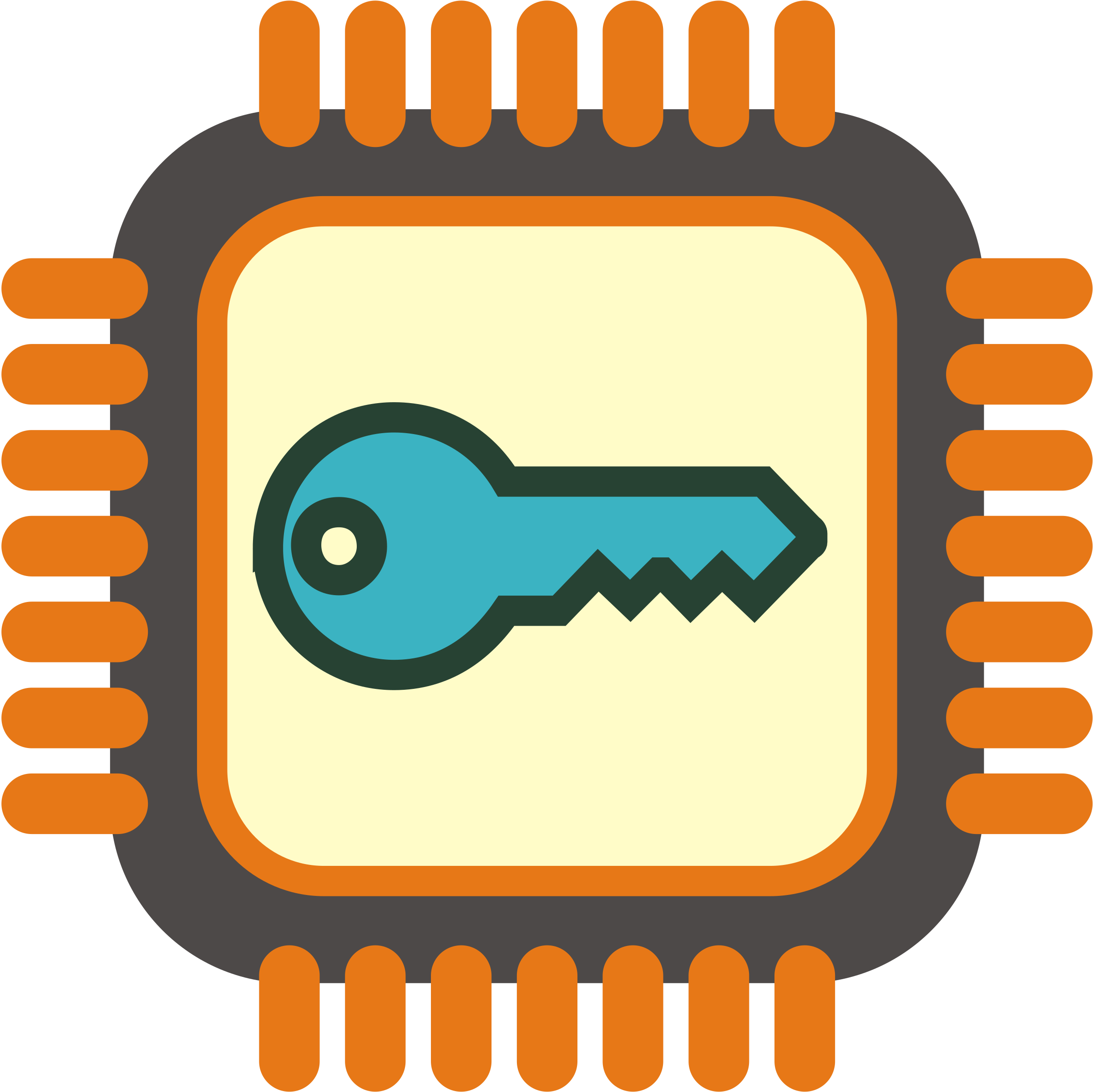 Crypto Chip Clip Art - Computer Chip Vector Png (2402x2400)