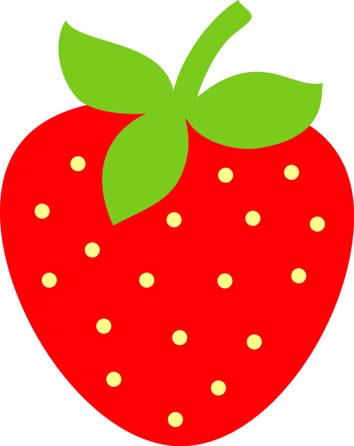 Fruit Clipart - Cute Strawberry Clipart (716x900)