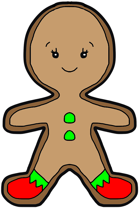 Cookie Ginger Christmas Celebration - Galleta De Navidad Png (525x720)