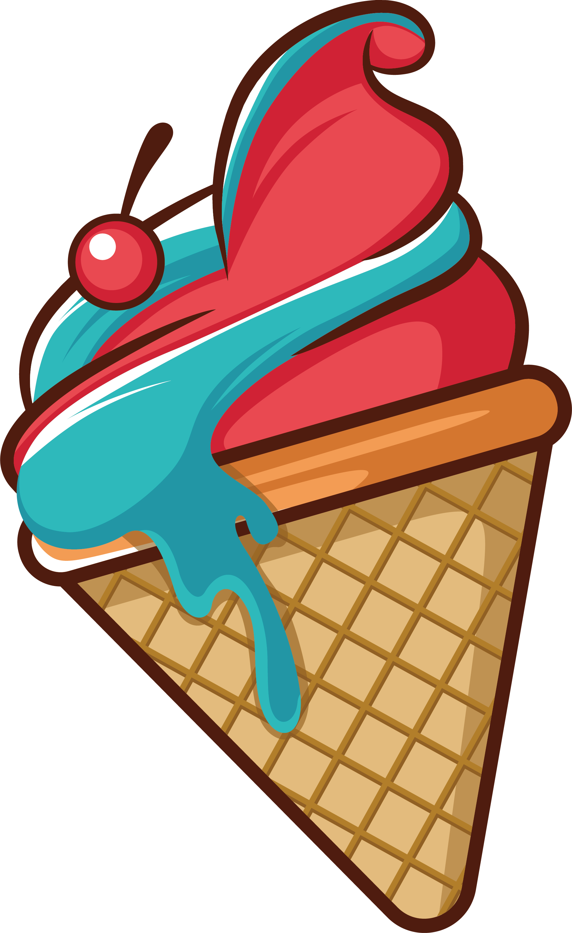Strawberry Ice Cream Ice Cream Cone Clip Art - Strawberry Ice Cream Ice Cream Cone Clip Art (2001x3264)
