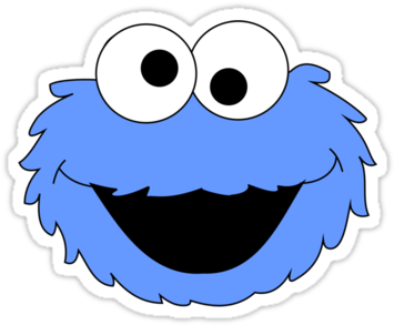 Cookie Monster Clip Art - Stickers De Plaza Sesamo (375x360)