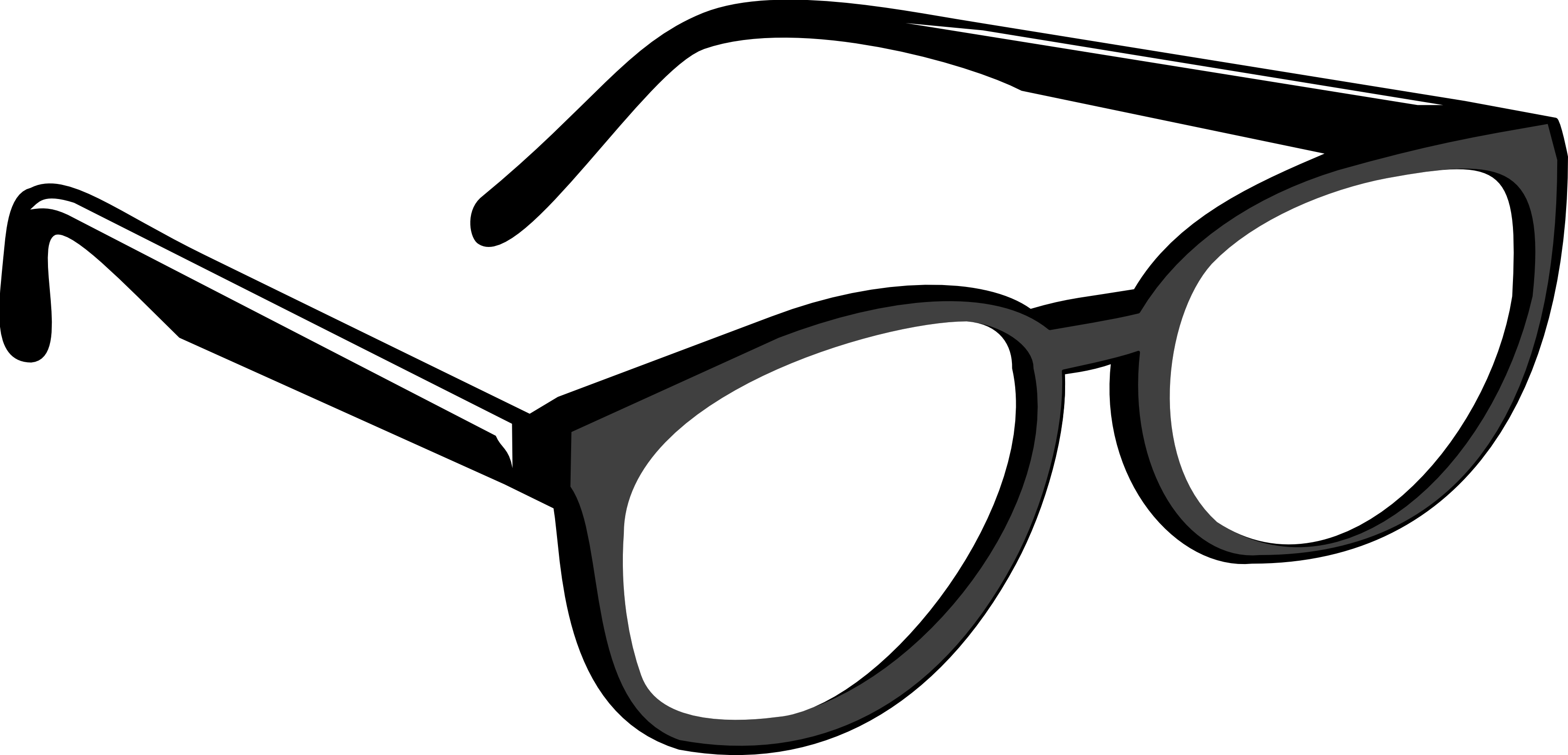 Images For Clipart Reading Glasses - Colouring Picture Of Glasses (3333x1605)