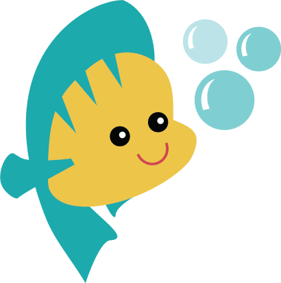 Fish Svg File For Scrapbooking Cardmaking Cute Fish - Little Mermaid Cute Png (410x414)