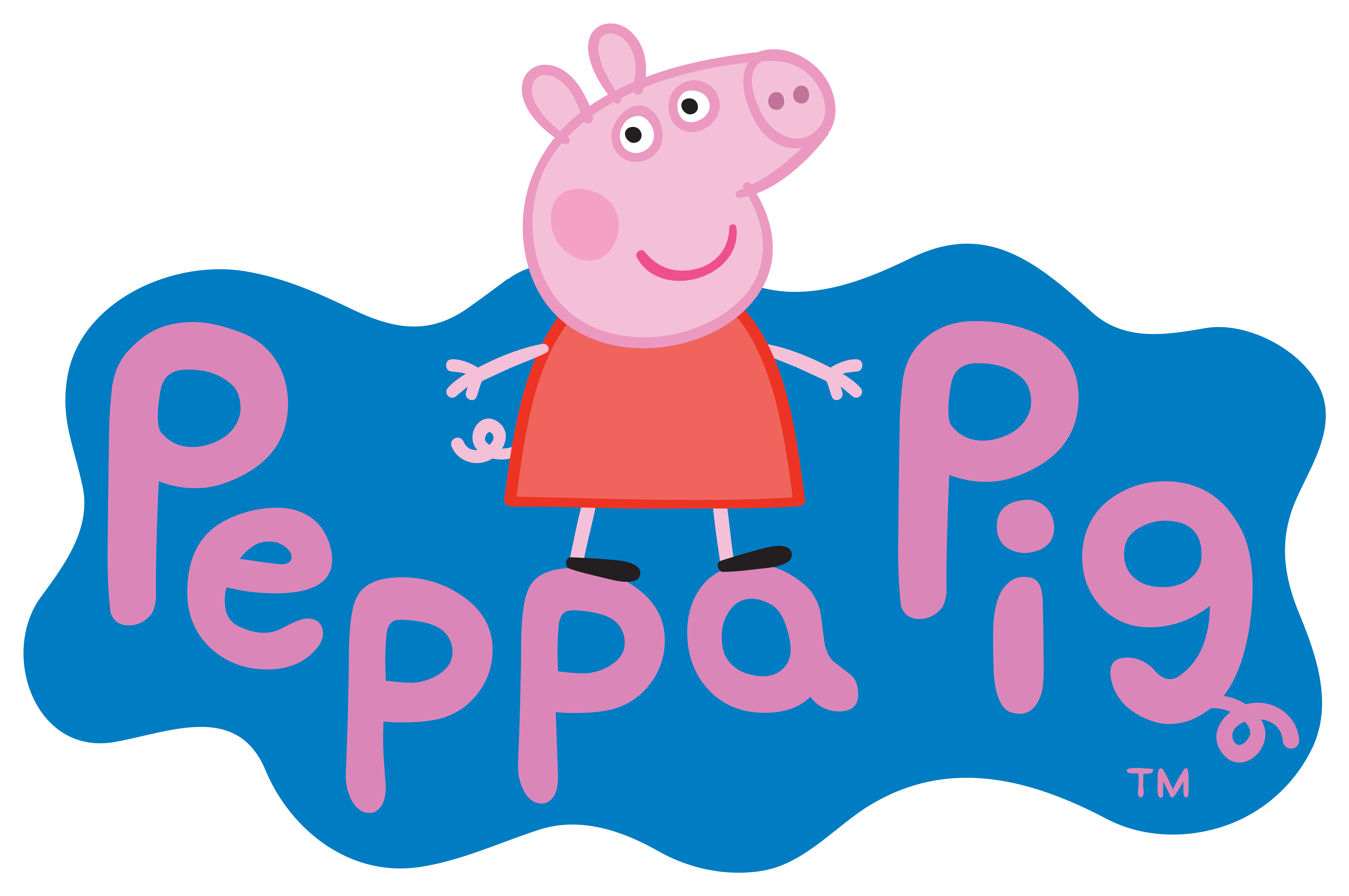 Peppa Pig Logo Transparent Png Clip Art Image - Peppa Pig Logo Png (8000x5316)