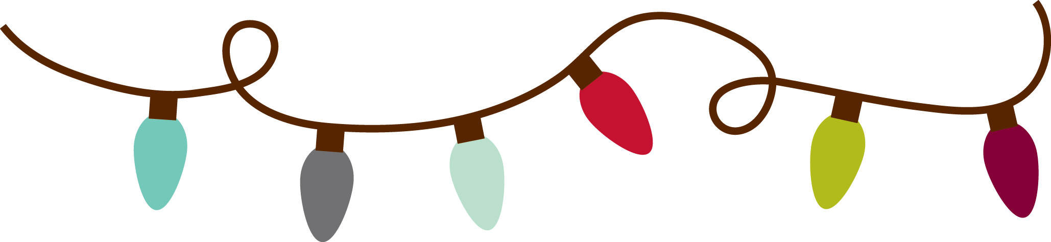Xmas Stuff For White Christmas Lights Border - Png Christmas Lights (2058x474)