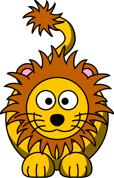 Baby Lion Clipart - Lion Cartoon Clip Art (384x599)