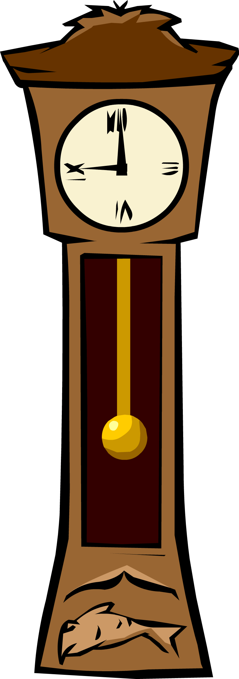 Grandfather Clock Clipart - Grandfather Clock Cartoon (796x2264)