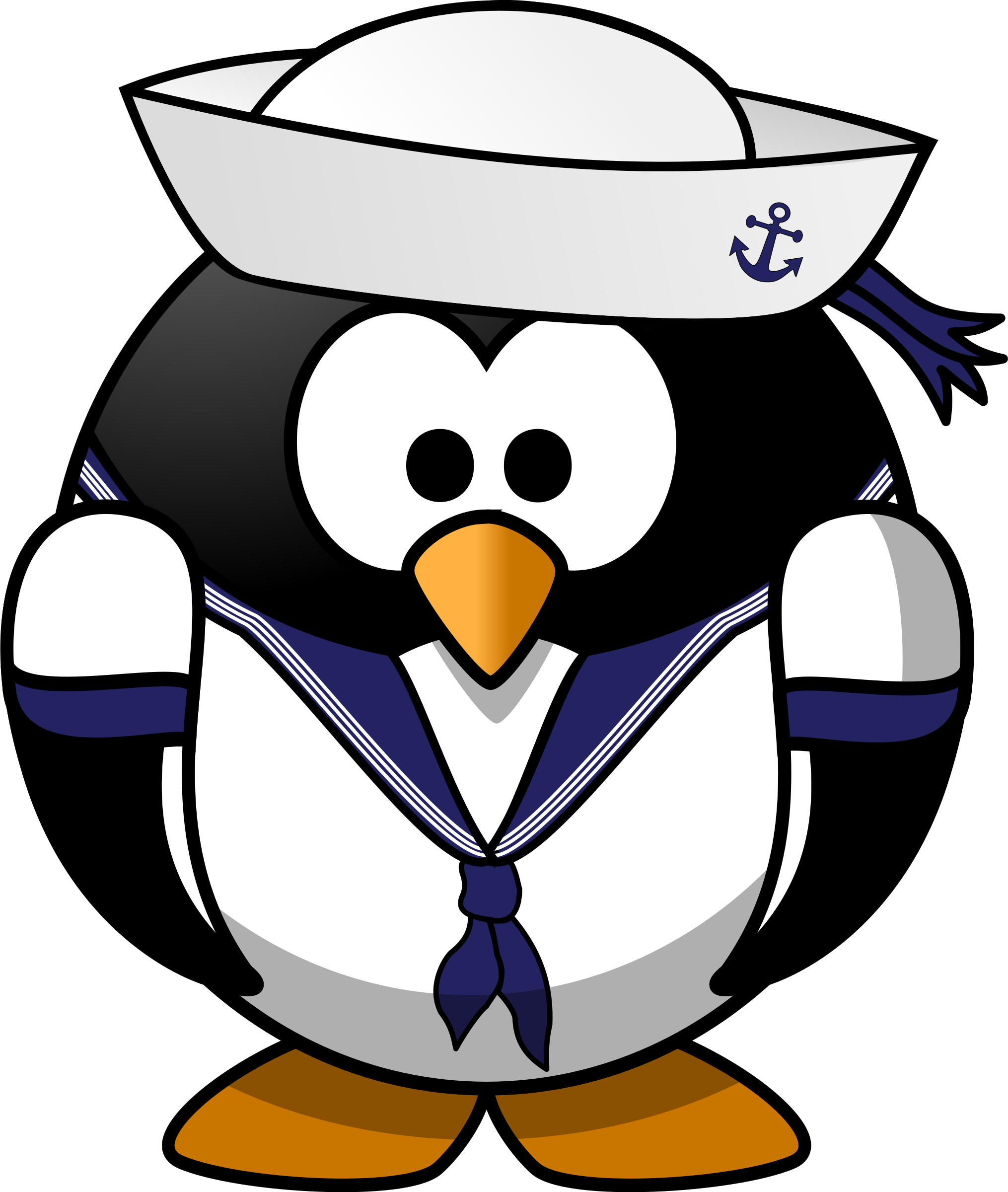 Image For Sailor Penguin Animal Clip Art Animal Clip - Penguin Sailor (2031x2400)