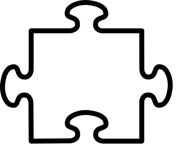 White Puzzle Piece Clip Art Vector Clip Art Online - Puzzle Piece Clip Art (600x500)