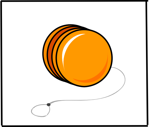 Yo Yo Clip Art - Orange Yoyo Clipart (600x512)