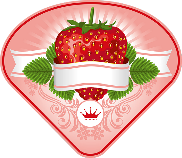 Explore Strawberry Clipart, Strawberry Shortcake, And - Label Vector (600x520)