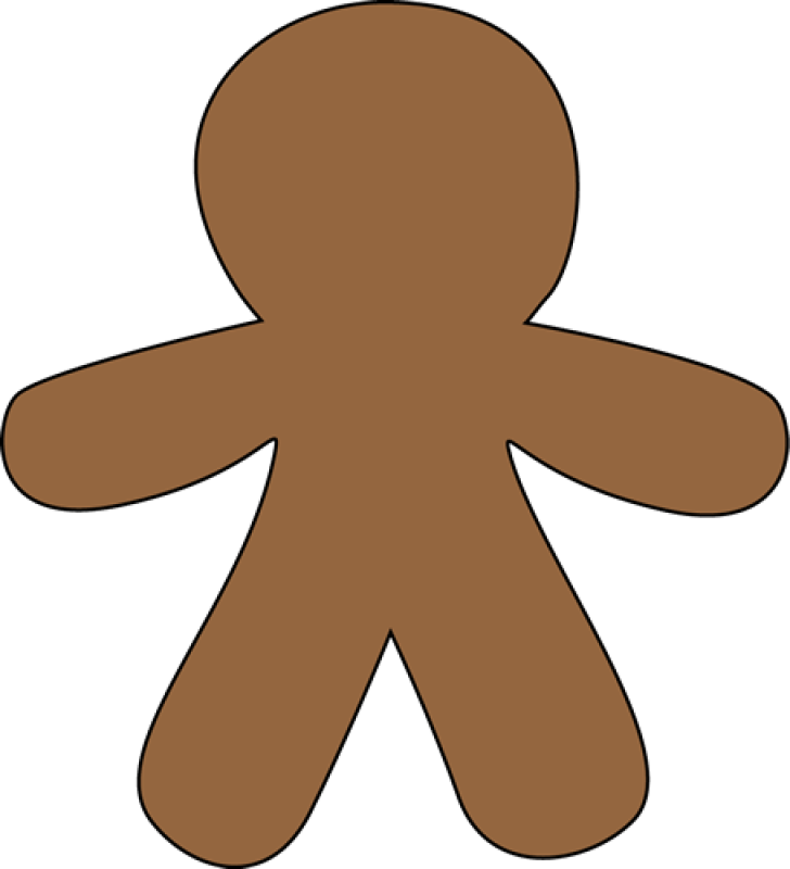 Gingerbread Man Clip Art Free Free Clipart Images - Blank Gingerbread Man Clipart (728x800)