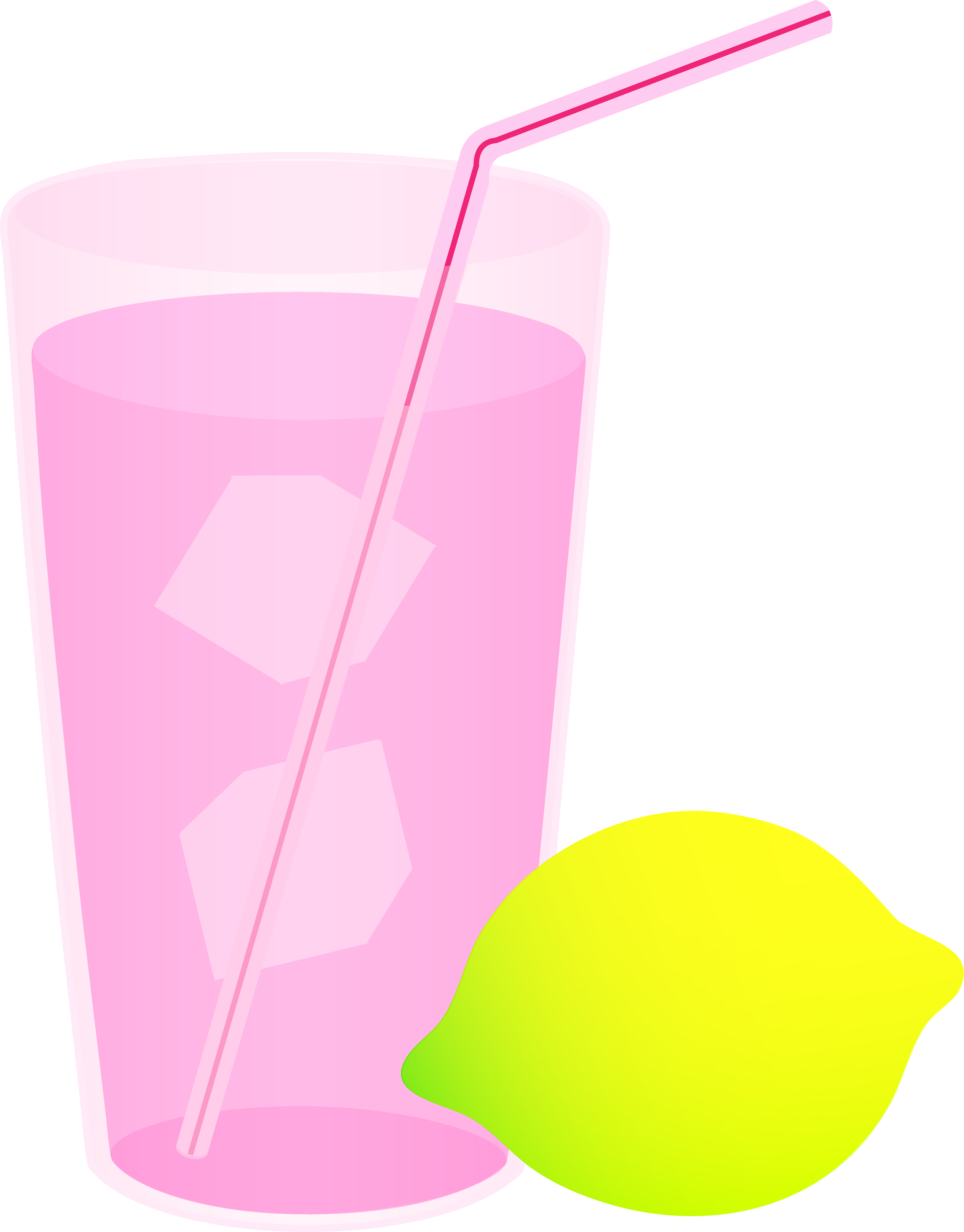 Lemonade Clip Art - Glass Of Pink Lemonade Clipart (4403x5628)