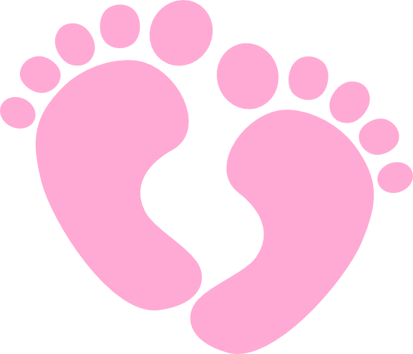 Baby Girl Clipart Free Clipartmonk Free Clip Art Images - Pink Baby Feet Clipart (600x514)