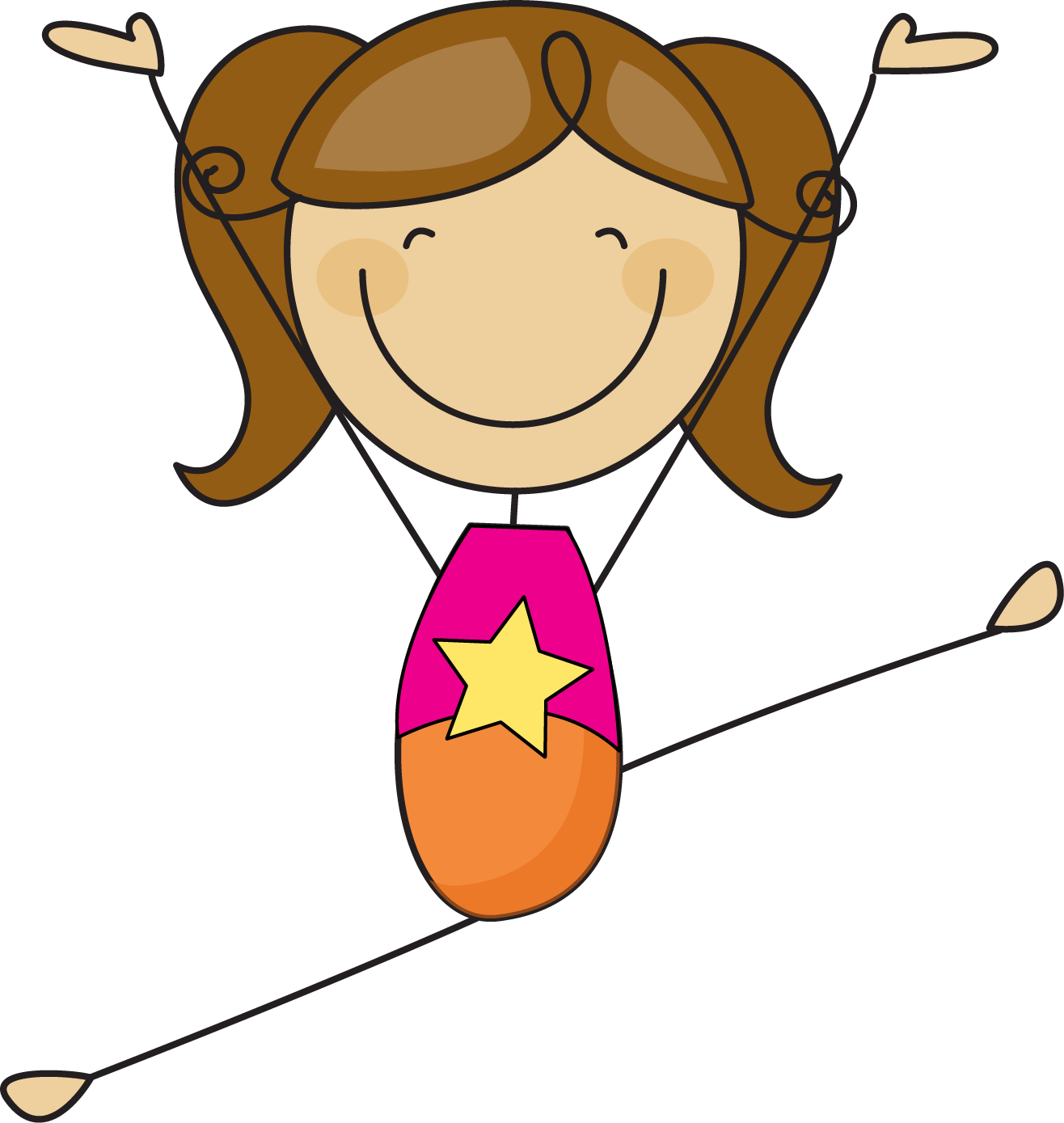 Printable Gymnastics Clipart - Free Clipart Gymnastics Girl (1316x1389)