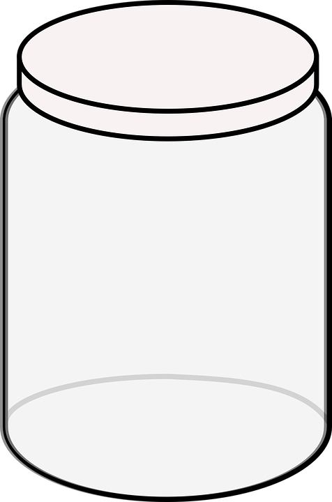Empty Jar Colouring Pages - Transparent Container (476x720)