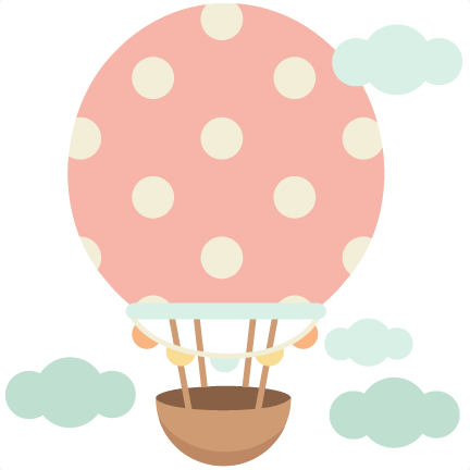 Hot Air Balloon Cute Scrapbook Cuts Svg Cutting Files - Hot Air Balloon Pink Free (432x432)