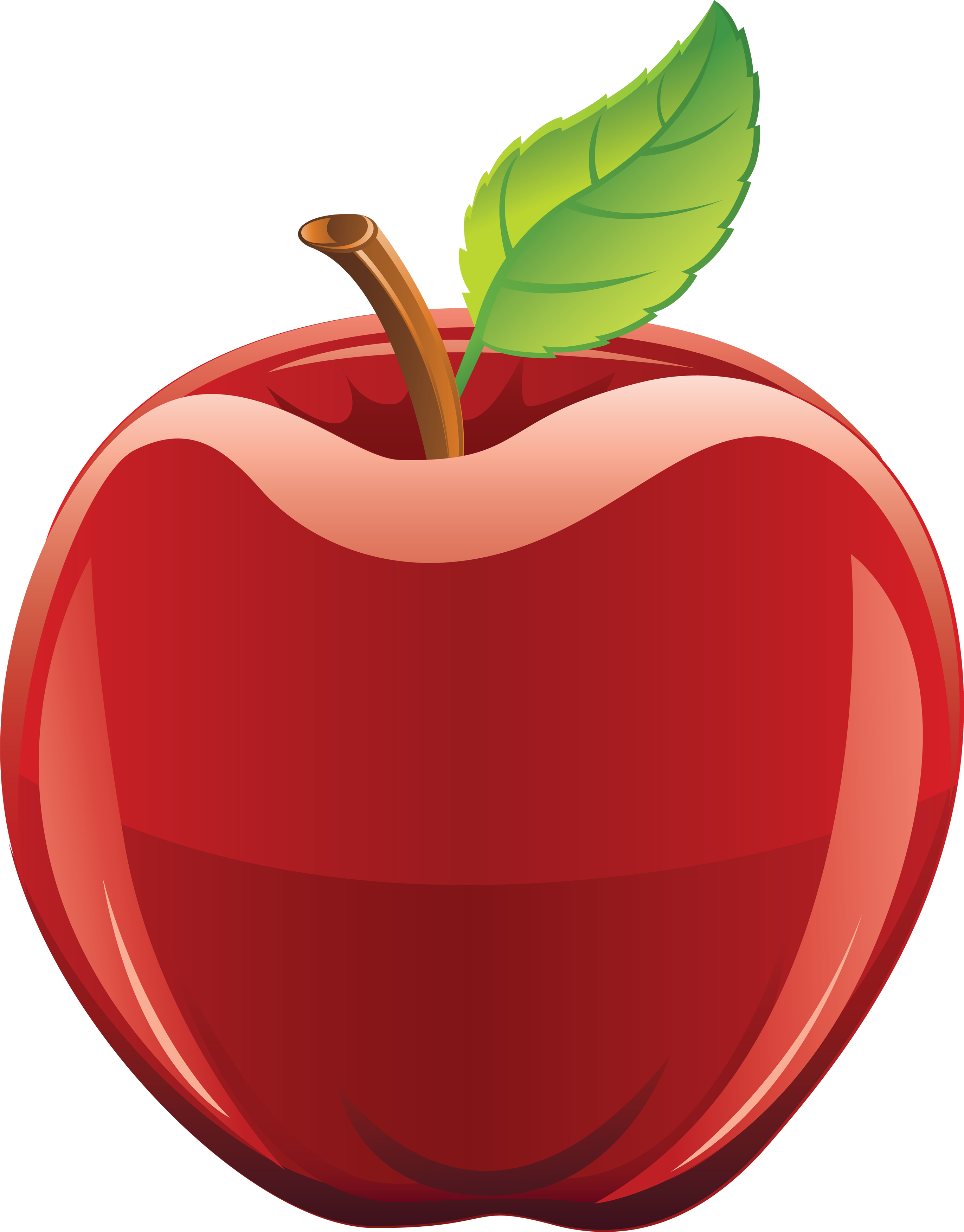 Free Clipart Of Red Apple - Apple Clip Art Png (2742x3504)