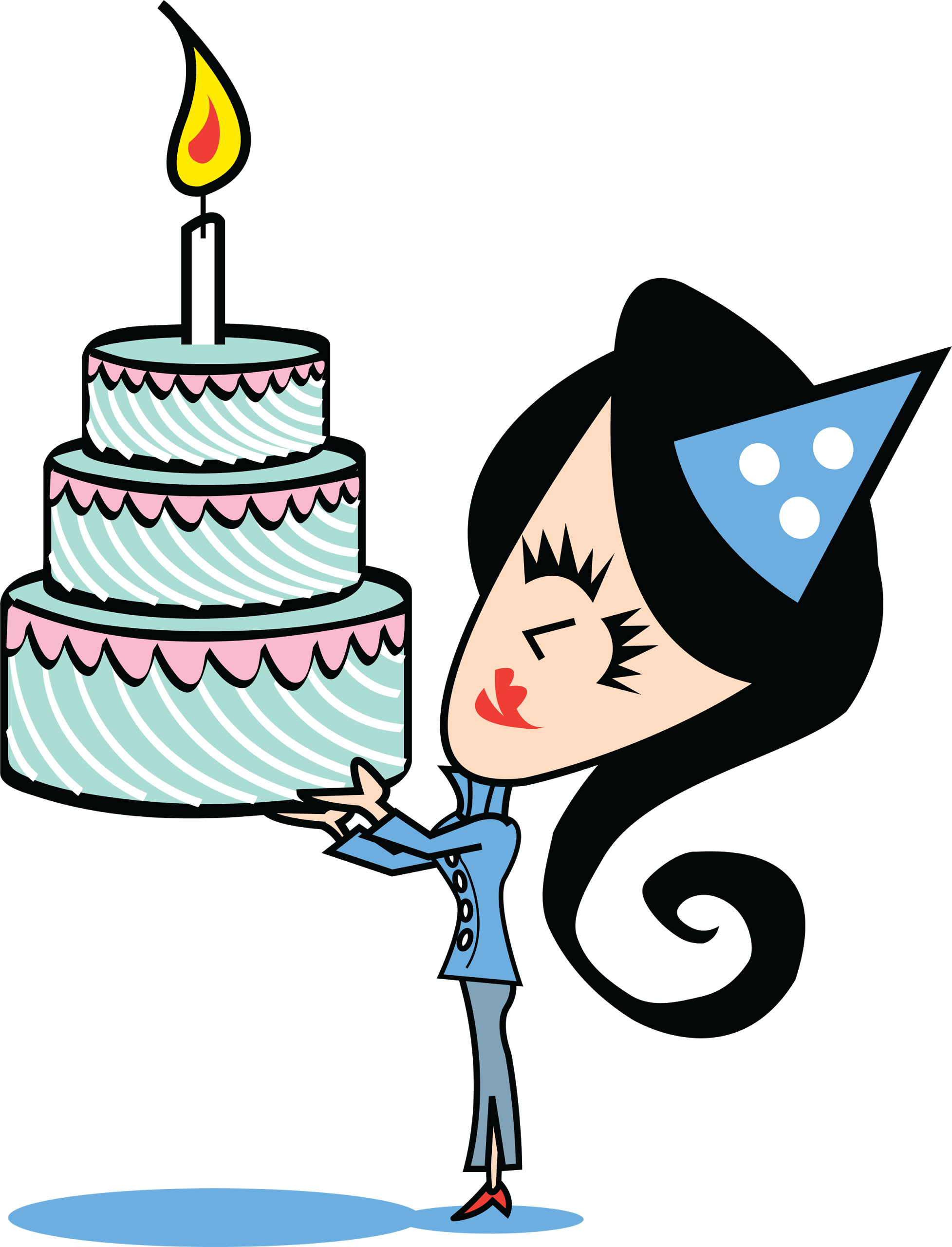Clipart Girls Birthday Cake Ideas And Designs - Birthday Cake Girl Png (1955x2560)