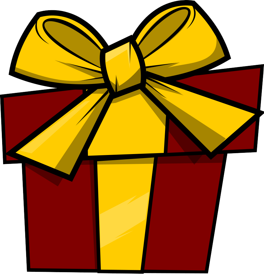 Free Gift Clipart - Present Clipart (859x891)