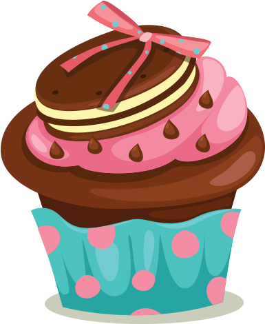 Cupcake Chocolate Cake Clip Art - Cupcake Vector Png (500x500)