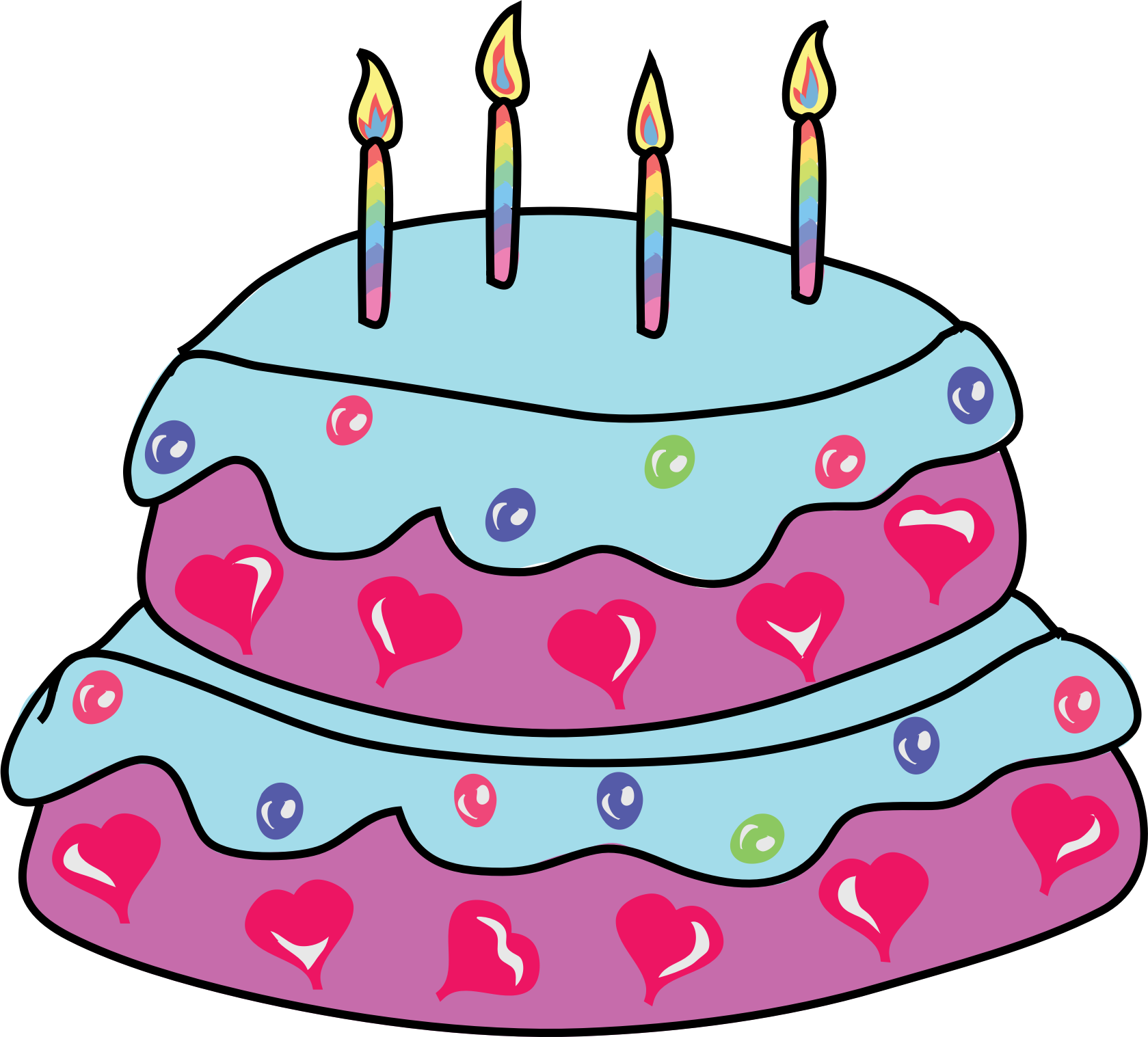 Clipart Sweet Cake - Tort Urodziny Grafika (1679x1517)