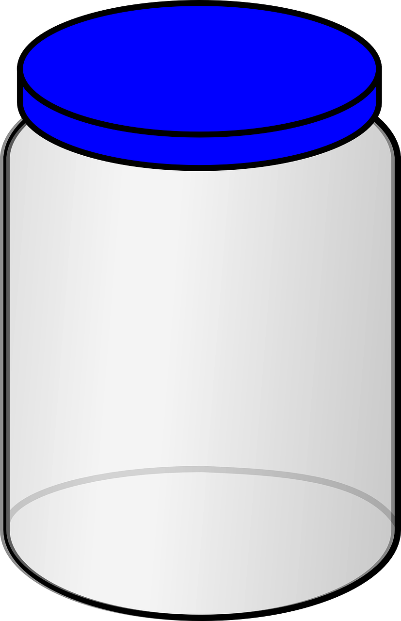 Bright And Modern Jar Clipart With Blue Lid Clip Art - Blue Jar Clipart (827x1280)