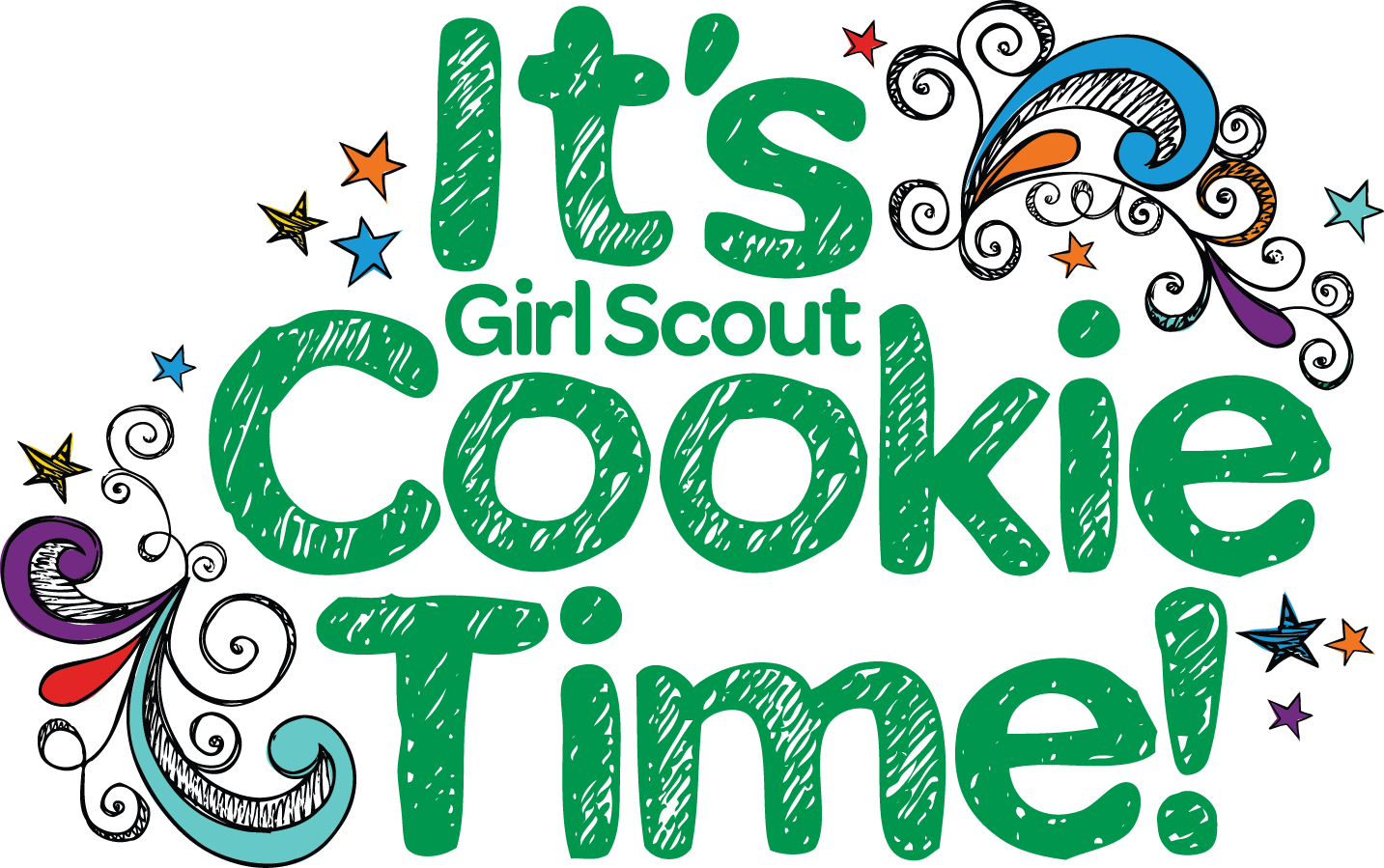 Lots Of Girl Scout Cookie Sale Clip Art - Girl Scout Cookie Time (1433x899)