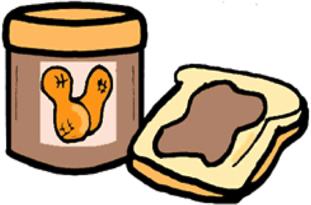Peanut Butter Clipart Bread Clipart - Peanut Butter Sandwich Clip Art (628x413)