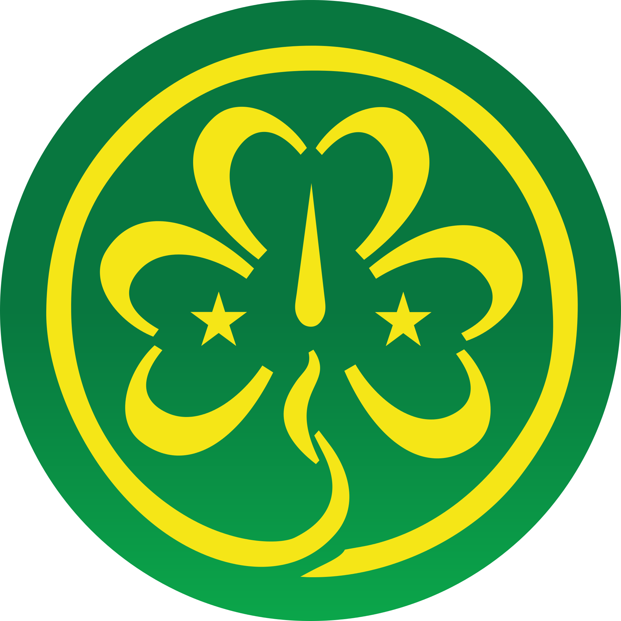Girl Scout Trefoil Clipart - World Association Of Girl Guides And Girl Scouts (2000x2000)