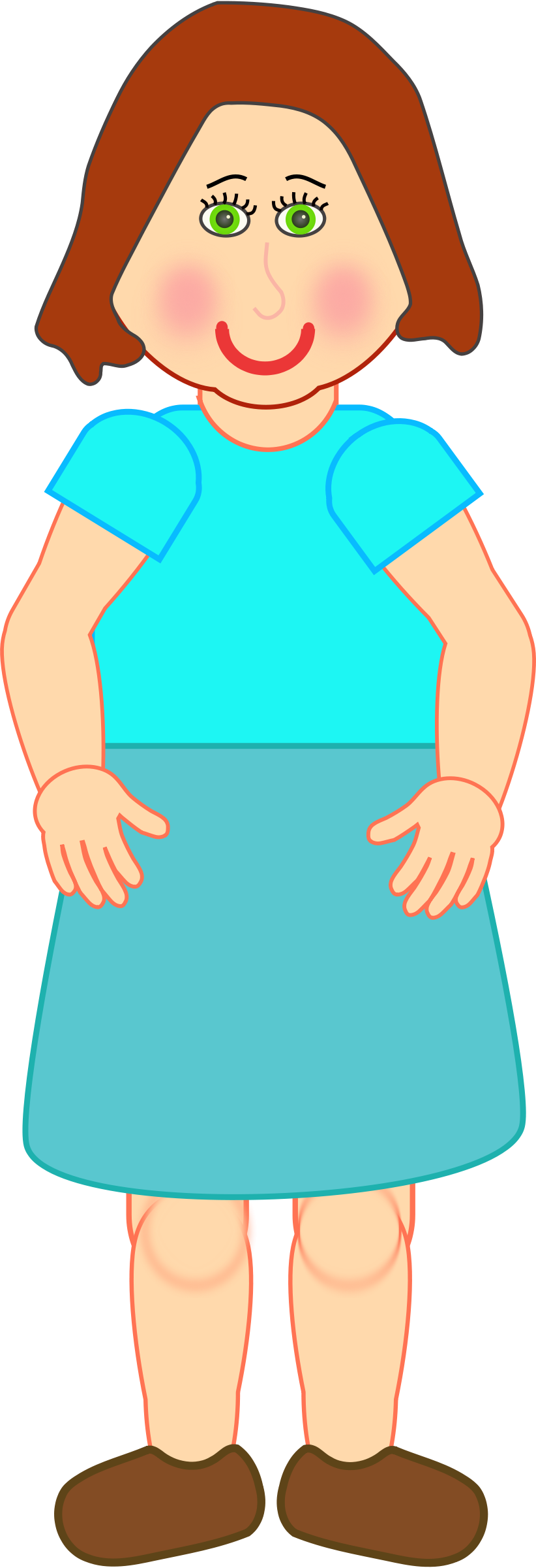 Woman Standing Clipart - Clipart Of A Woman Standing (958x2794)