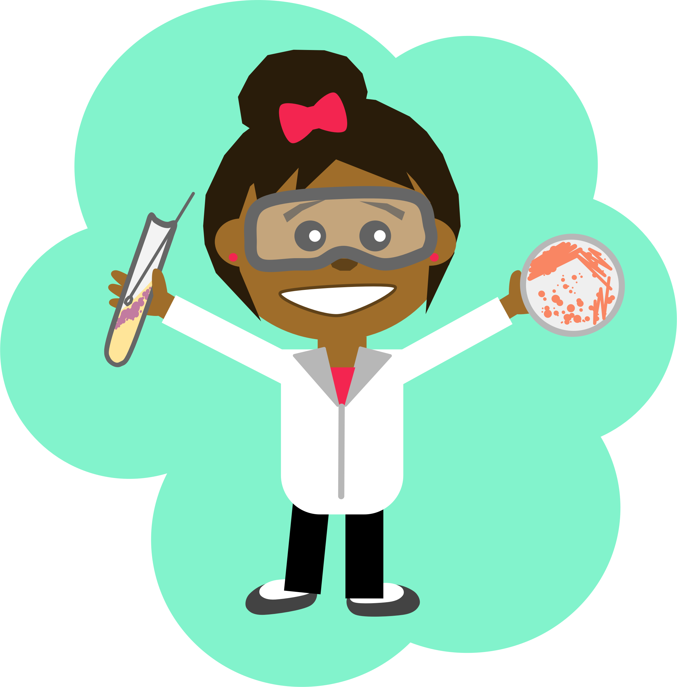Big Image - Science Girl Clipart (2260x2294)